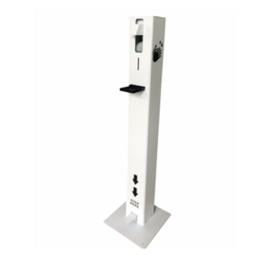 Hands Free Pedal Manual Hand Gel Stand - Outdoor/Indoor with Drip Tray and 1 Litre Contanier