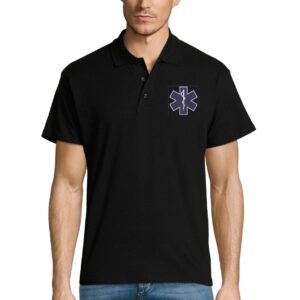 Polo Shirt Black Star of Life