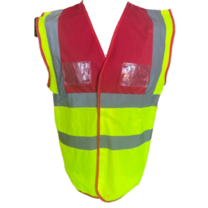 High Vis Vest Responder Red / Yellow with Badge Windows